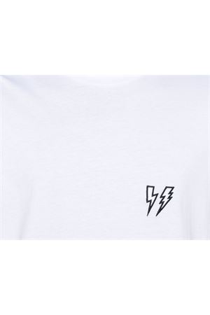 White cotton Double-Bolt T-shirt NEIL BARRETT | PBJT218Z505C2554